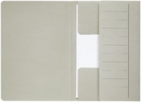 Dossiermap Djois Secolor Mammoet folio 3 kleppen 250gr recycled grijs 10 stuks