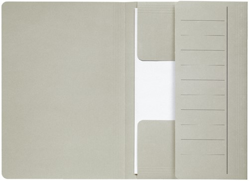 Dossiermap Djois Secolor Mammoet folio 3 kleppen 250gr recycled grijs 10 stuks