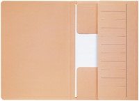 Dossiermap Djois Secolor Mammoet folio 3 kleppen 250gr recycled 360 x 250 mm chamois