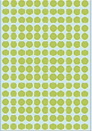 Etiket HERMA 2215 rond 8mm groen 5632 stuks-1
