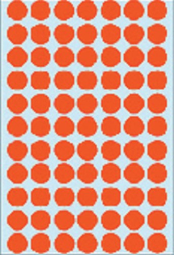 Etiket HERMA 2232 rond 13mm rood 2464stuks-1