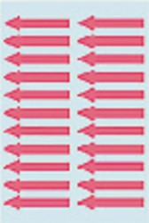 Etiket HERMA 4143 38x7mm pijl rood 88stuks