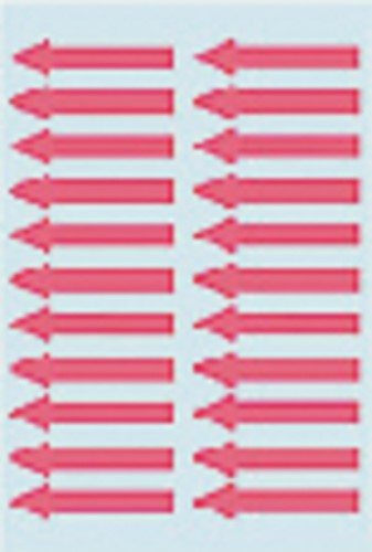 Etiket HERMA 4143 38x7mm pijl rood 88stuks