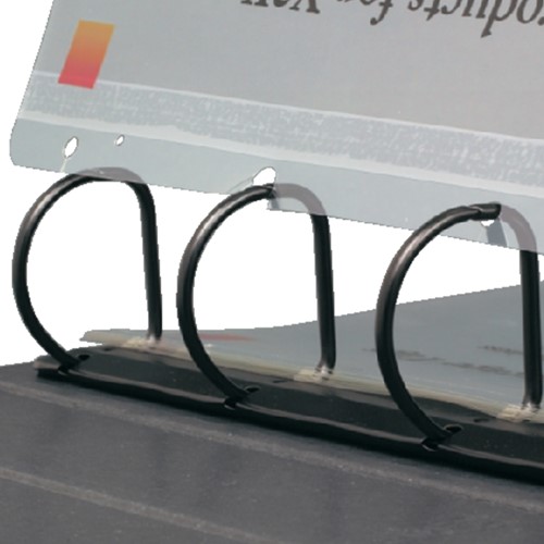 Opbergstrip Djois filestrip A4 295mm 2/4rings transparant 50 stuks-2