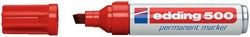 Permanent marker edding 500, schuin, 2-7mm, rood