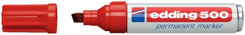 Permanent marker edding 500, schuin, 2-7mm, rood
