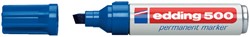 Permanent marker edding 500, schuin, 2-7mm, blauw