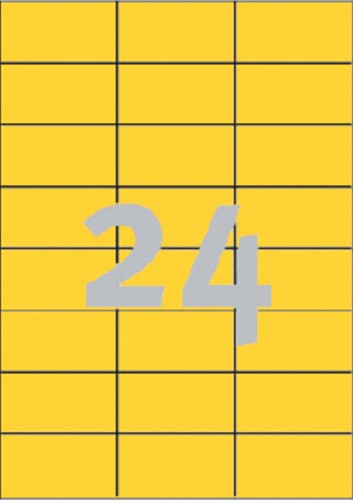 Etiket Avery 3451 70x37mm geel 2400 stuks-2