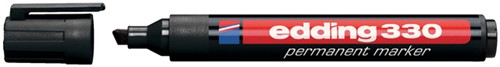 Permanent marker edding 330, schuin, 1.5-5mm, zwart