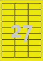 Etiket Avery L6004-25 63.5x29.6 neon geel 675 stuks-2