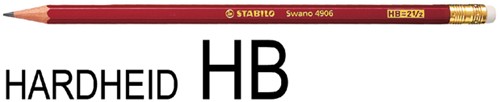 Potlood STABILO Swano grafiet 4906, HB met gumtop
