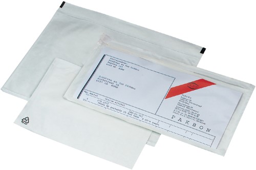 Paklijstenvelop IEZZY zelfklevend onbedrukt 225x165mm 100 stuks