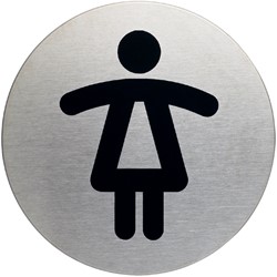 Infobord pictogram Durable 4904 wc dames rond 83mm