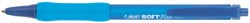 Balpen Bic soft feel grip clic, medium, blauw