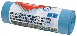 Afvalzak blauw 120 liter, voor oud papier, rol à 10 stuks