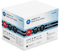 Nitril - omdoos/10x100 stuks - maat XL - zwarte handschoenen ongepoederd-2