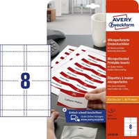 Badgekaart Avery L4728-20 60x90mm microperforatie 20 vel