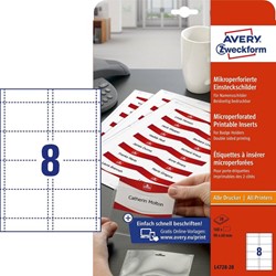 Badgekaart Avery L4728-20 60x90mm microperforatie 20 vel