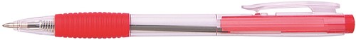 Balpen met drukknop rood