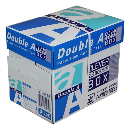 Kopieerpapier Double A A4 80 gram "Cleverbox" (doos à 2500 vel)