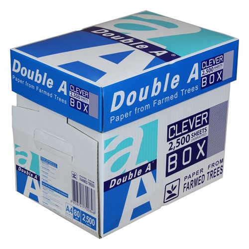 Kopieerpapier Double A A4 80 gram "Cleverbox" (doos à 2500 vel)-2