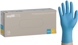 Nitril wegwerphandschoen ongepoederd- extra lang - blauw - maat M - doos/100 stuks
