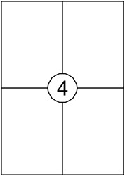 Etiket Reprint, 105x148mm, wit