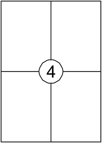 Etiket Reprint, 105x148mm, wit