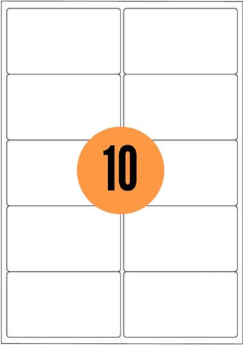 Etiketten Reprint A4 99,1x57mm 1000 stuks wit