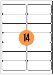 Etiketten Reprint A4 99,1x38,1mm 1400 stuks wit