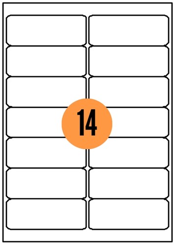 Etiketten Reprint A4 99,1x38,1mm 1400 stuks wit