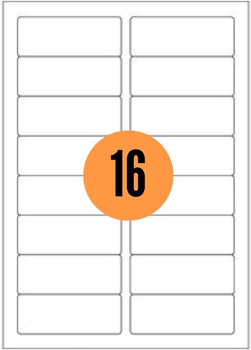 Etiketten Reprint A4 88,9x33,8mm 1600 stuks wit