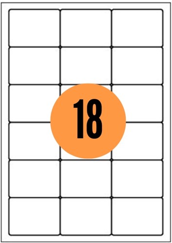 Etiketten Reprint A4 63,5x46,6mm 1800 stuks wit