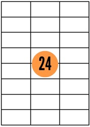 Etiketten Reprint A4 70x37mm 2400 stuks wit