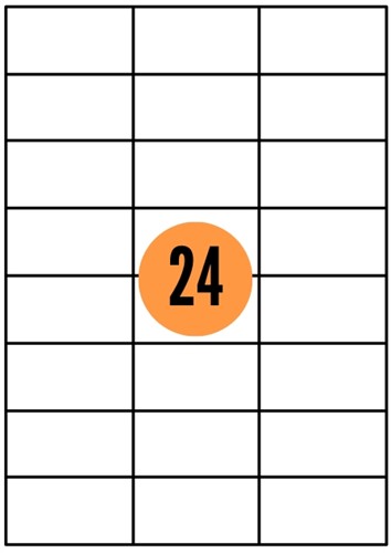 Etiketten Reprint A4 70x37mm 2400 stuks wit