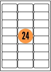 Etiketten Reprint A4 63,5x33,9mm 2400 stuks wit
