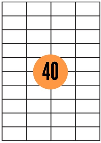 Etiketten Reprint A4 52,5x29,7mm 4000 stuks wit