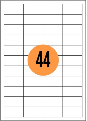 Etiketten Reprint A4 48,3x25,4mm 4400 stuks wit
