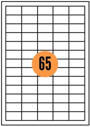 Etiketten Reprint A4 38,1x21,2mm 6500 stuks wit