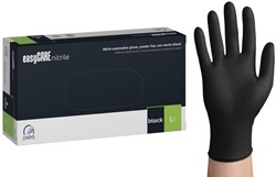 Nitril wegwerphandschoenen - Zwart - maat L - 100 stuks - easyCare Flex