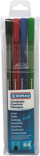 Fineliner assorti 0.4mm - zwart, rood, blauw, groen-2