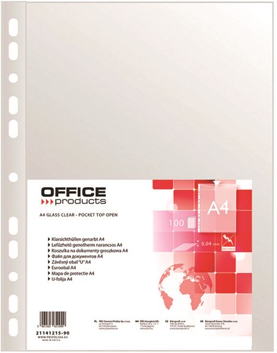 Showtas A4 40 micron 11-gaats transparant generfd, 100 stuks