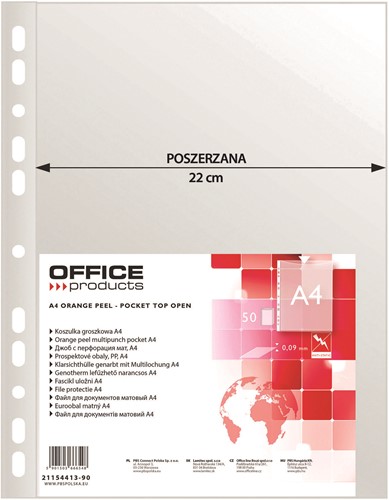 Showtas A4 90 micron 11-gaats transparant generfd, 50 stuks