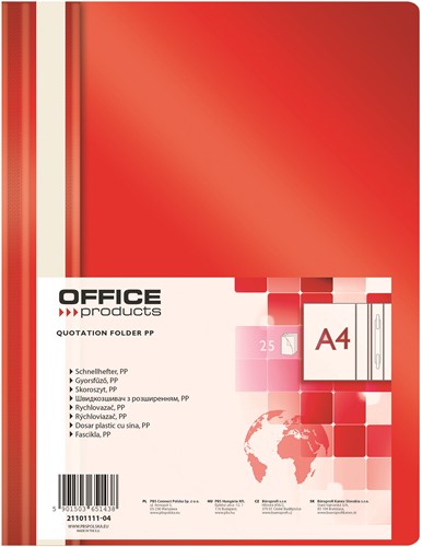 Snelhechtmap A4 PP rood