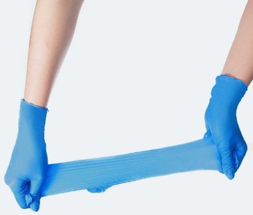 Handschoen nitril blauw - superieure elasticiteit en treksterkte