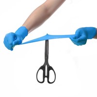 Handschoen nitril blauw - uitstekende scheur- en perforatieweerstand