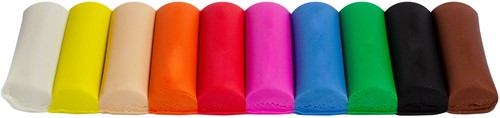 Boetseerklei Kores plastilina, 10 stuks à 20 gram, felle kleuren-2