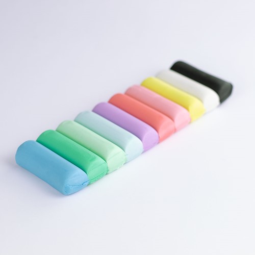 Kores boetseerklei plastilina pastel - 10 trendy pastel kleuren a 20 gram -  34016.PT03
