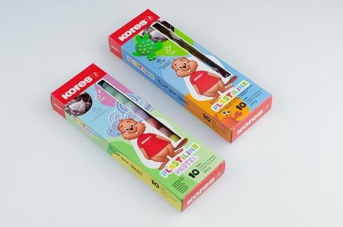 Kores boetseerklei plastilina pastel - 10 trendy pastel kleuren a 20 gram -  34016.PT10