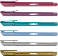 Brush tip marker Kores, "Metallic Style", set van 6 stuks, metallic kleuren-2